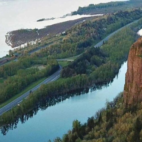 Birdseye View of Columbia River Gorge