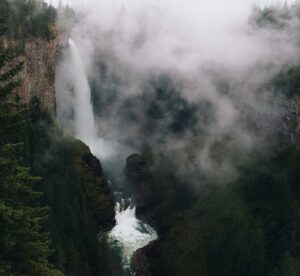 Waterfall in Columbia River Gorge