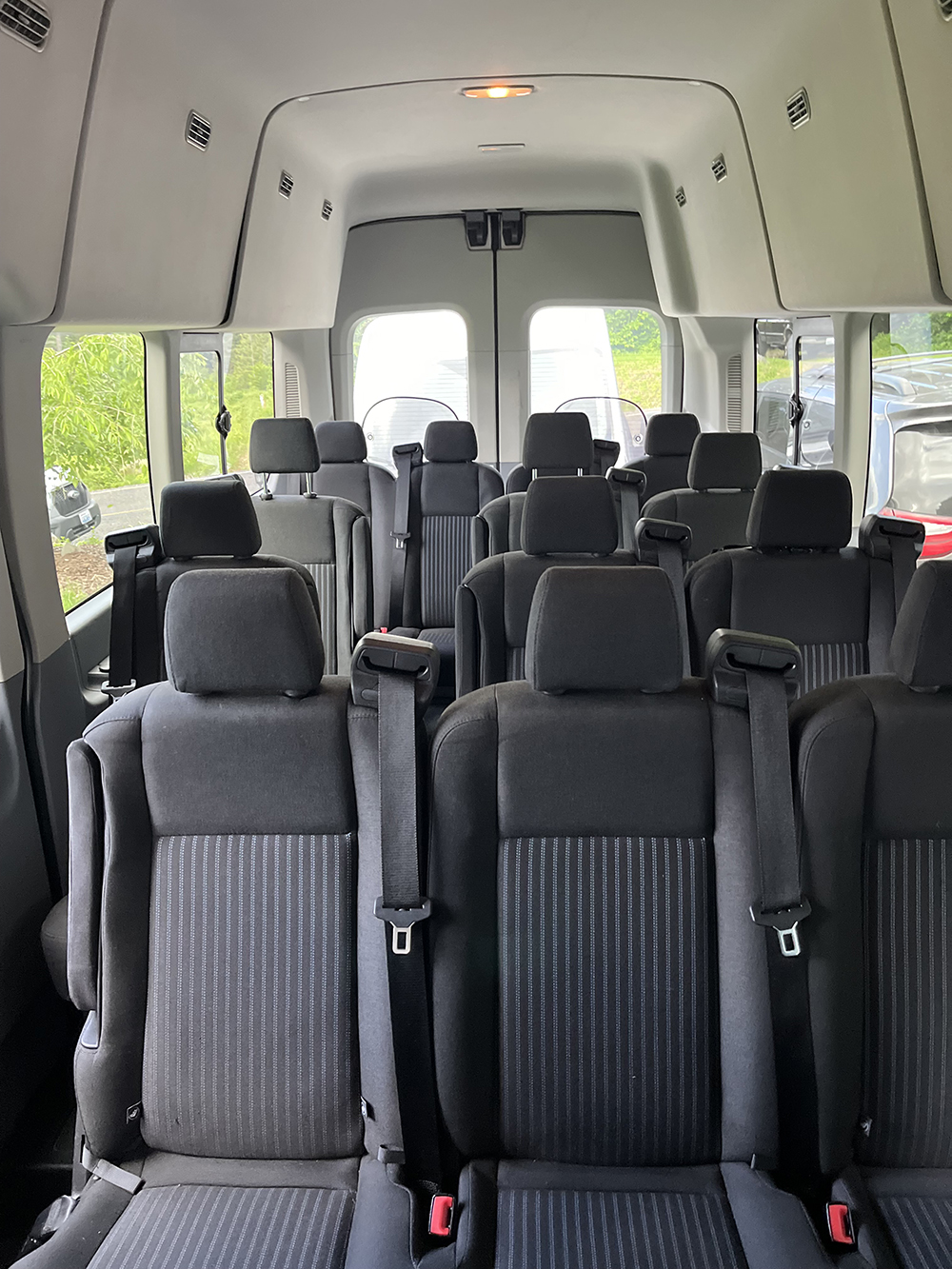 Martin's Gorge Tours Van from the Inside